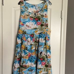 Disney Hawaiian Dress Mickey & Friends